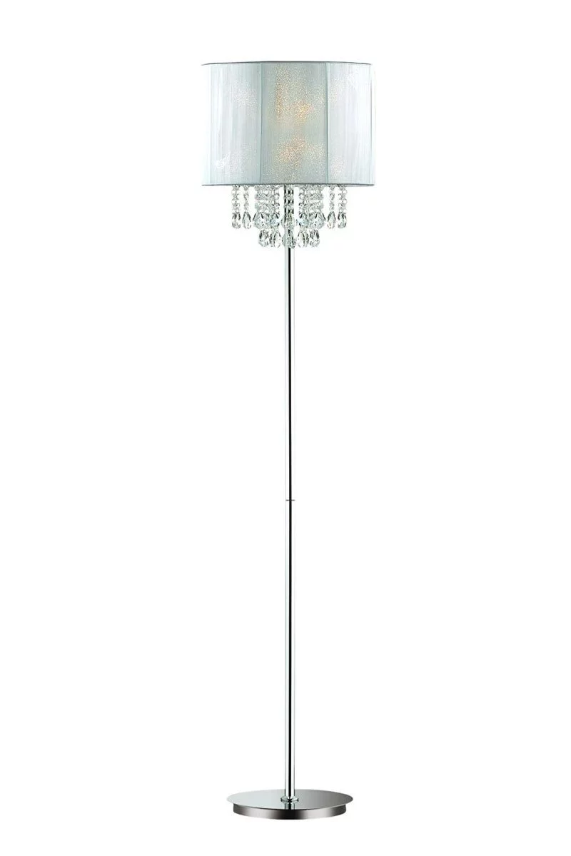   
                        
                        Торшер IDEAL LUX (Италия) 56340    
                         в стиле Модерн.  
                        Тип источника света: светодиодная лампа, сменная.                                                 Цвета плафонов и подвесок: Белый, Прозрачный.                         Материал: Ткань, Пластик, Хрусталь.                          фото 1