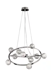   
                        
                        Люстра IDEAL LUX (Італія) 56344    
                         у стилі Модерн.  
                        Тип джерела світла: світлодіодна лампа, змінна.                         Форма: Коло.                         Кольори плафонів і підвісок: Сірий, Прозорий.                         Матеріал: Алюміній, Скло.                          фото 1