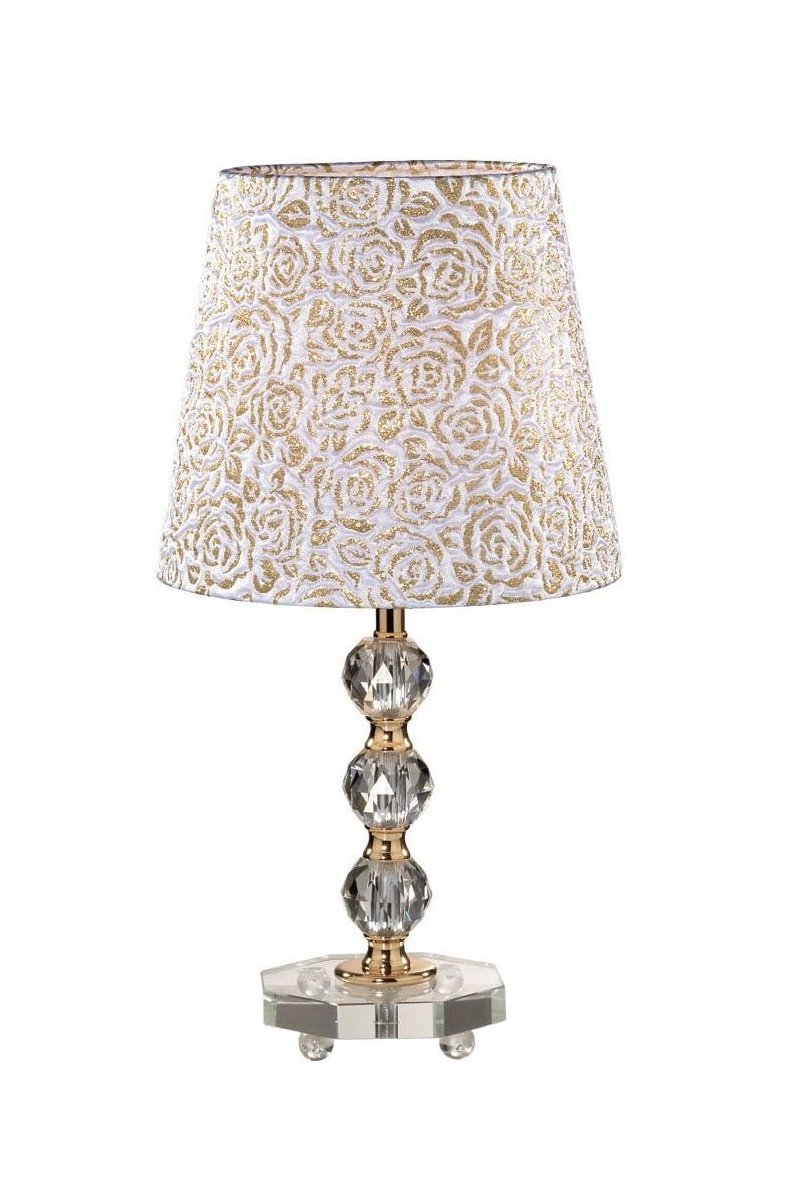   
                        Настільна лампа IDEAL LUX (Італія) 56383    
                         у стилі модерн.  
                        Тип джерела світла: cвітлодіодні led, енергозберігаючі, розжарювання.                                                 Кольори плафонів і підвісок: золото, білий, малюнок.                         Матеріал: тканина, пластик.                          фото 1