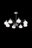   
                        Люстра IDEAL LUX (Італія) 56420    
                         у стилі Модерн.  
                        Тип джерела світла: світлодіодна лампа, змінна.                         Форма: Коло.                         Кольори плафонів і підвісок: Білий.                         Матеріал: Скло.                          фото 2