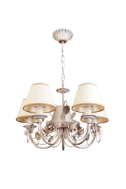   
                        
                        Люстра NB LIGHT (Україна) 56493    
                         У стилі Модерн, Класика, Флористика.  
                        Тип джерела світла: світлодіодна лампа, змінна.                         Форма: Коло.                         Кольори плафонів і підвісок: Бежевий.                         Матеріал: Тканина.                          фото 1