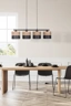   
                        
                        Люстра TK LIGHTING (Польша) 57062    
                         В стиле Кантри, Скандинавский.  
                        Тип источника света: светодиодная лампа, сменная.                         Форма: Прямоугольник.                         Цвета плафонов и подвесок: Черный, Коричневый.                         Материал: Металл, Дерево.                          фото 8