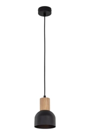   
                        
                        Люстра TK LIGHTING (Польща) 57135    
                         У стилі Скандинавський, Лофт.  
                        Тип джерела світла: світлодіодна лампа, змінна.                         Форма: Коло.                         Кольори плафонів і підвісок: Чорний, Коричневий.                         Матеріал: Метал, Дерево.                          фото 1