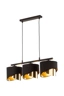   
                        
                        Люстра TK LIGHTING (Польща) 57157    
                         У стилі Лофт, Модерн.  
                        Тип джерела світла: світлодіодна лампа, змінна.                         Форма: Прямокутник.                         Кольори плафонів і підвісок: Чорний, Золото.                         Матеріал: Тканина, Пластик.                          фото 2