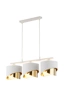   
                        
                        Люстра TK LIGHTING (Польща) 57158    
                         У стилі Модерн.  
                        Тип джерела світла: світлодіодна лампа, змінна.                         Форма: Прямокутник.                         Кольори плафонів і підвісок: Білий, Золото.                         Матеріал: Тканина, Пластик.                          фото 2