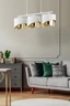   
                        
                        Люстра TK LIGHTING (Польща) 57158    
                         У стилі Модерн.  
                        Тип джерела світла: світлодіодна лампа, змінна.                         Форма: Прямокутник.                         Кольори плафонів і підвісок: Білий, Золото.                         Матеріал: Тканина, Пластик.                          фото 7