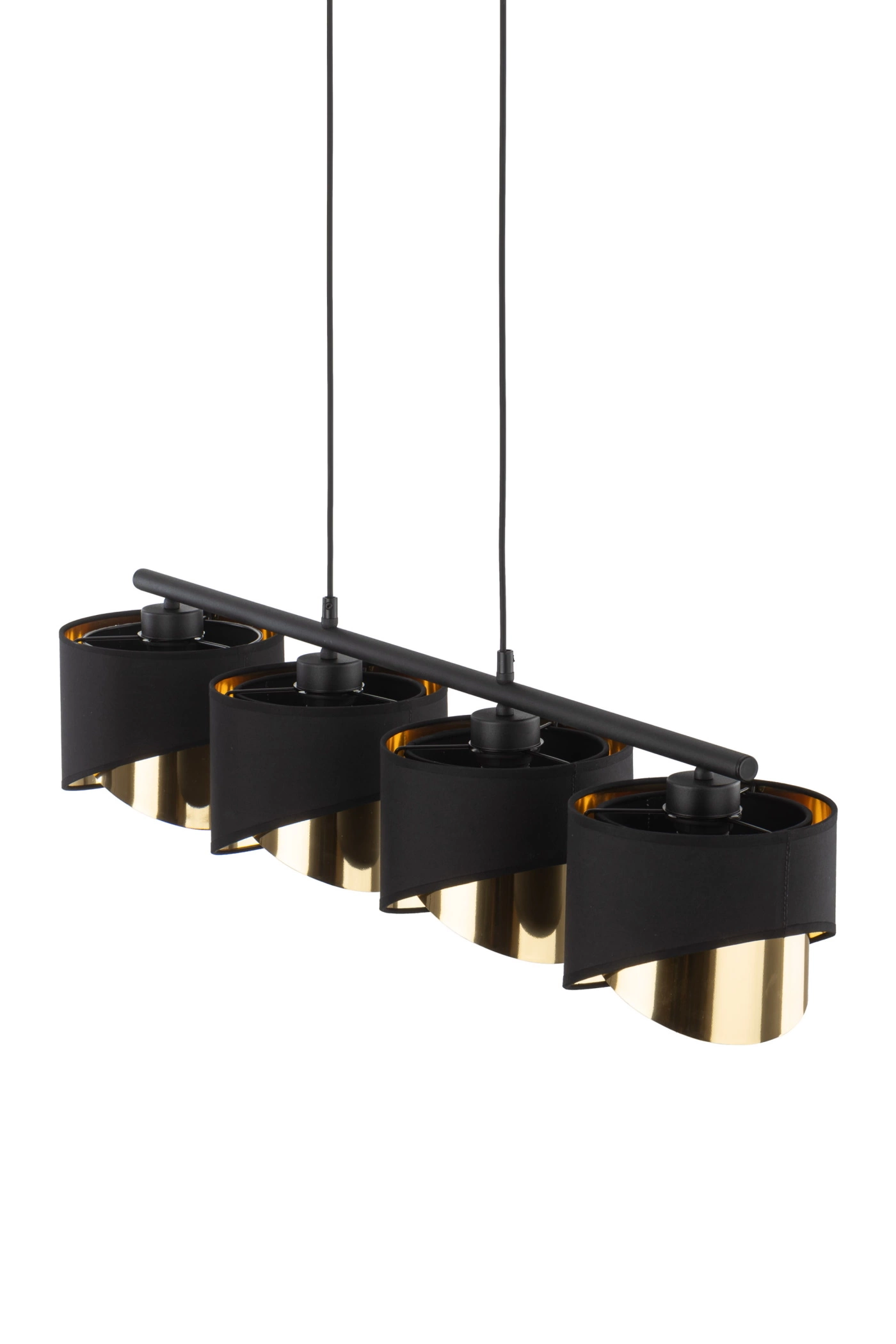   
                        
                        Люстра TK LIGHTING (Польша) 57159    
                         В стиле Лофт.  
                        Тип источника света: светодиодная лампа, сменная.                         Форма: Прямоугольник.                         Цвета плафонов и подвесок: Черный, Золото.                         Материал: Ткань, Пластик.                          фото 3