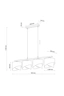   
                        
                        Люстра TK LIGHTING (Польша) 57159    
                         В стиле Лофт.  
                        Тип источника света: светодиодная лампа, сменная.                         Форма: Прямоугольник.                         Цвета плафонов и подвесок: Черный, Золото.                         Материал: Ткань, Пластик.                          фото 8
