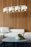   
                        
                        Люстра TK LIGHTING (Польща) 57160    
                         У стилі Модерн.  
                        Тип джерела світла: світлодіодна лампа, змінна.                         Форма: Прямокутник.                         Кольори плафонів і підвісок: Білий, Золото.                         Матеріал: Тканина, Пластик.                          фото 7