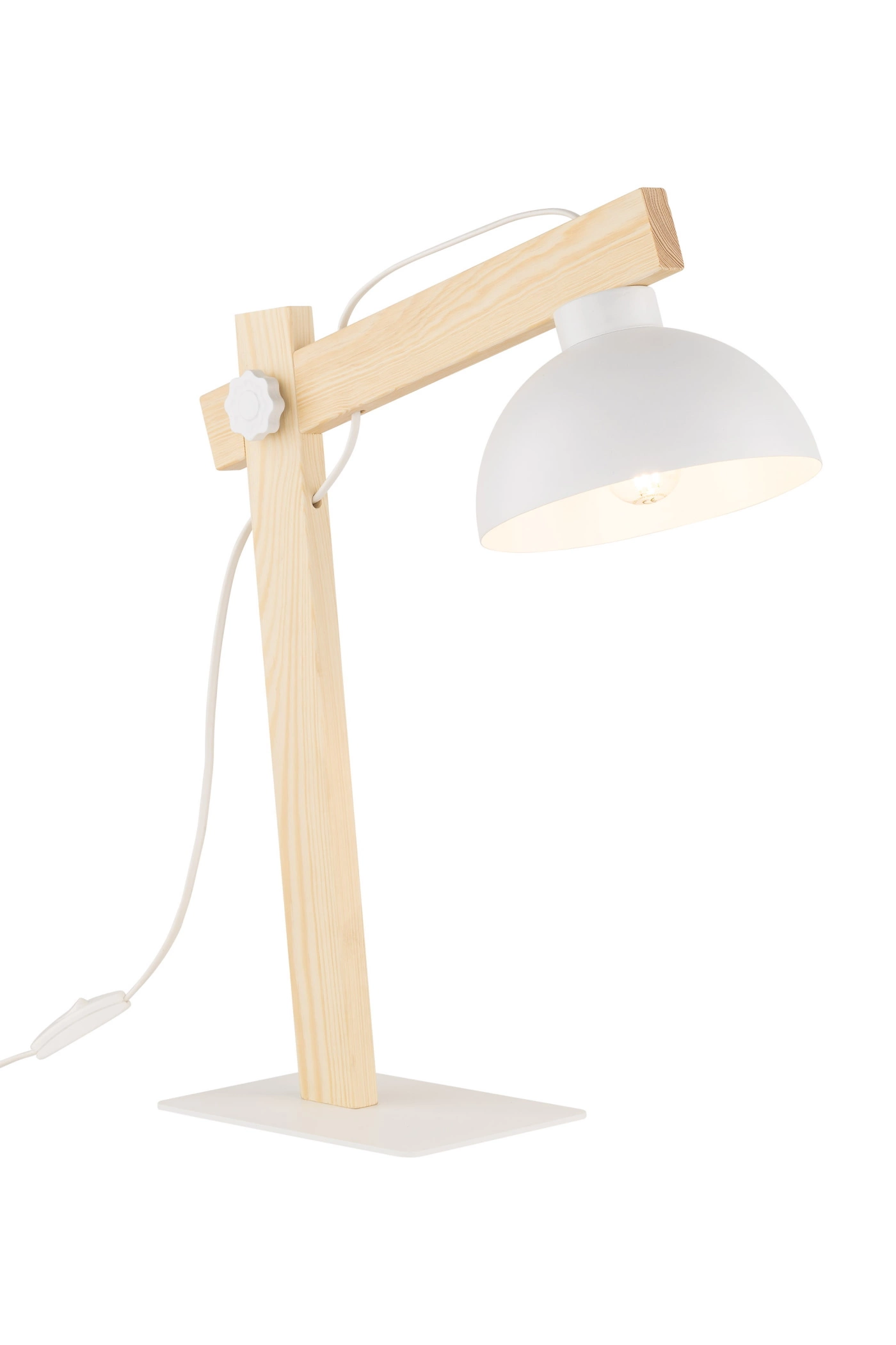   
                        
                        Настільна лампа TK LIGHTING (Польща) 57202    
                         у стилі Скандинавський, Кантрі.  
                        Тип джерела світла: світлодіодна лампа, змінна.                                                 Кольори плафонів і підвісок: Білий.                         Матеріал: Метал.                          фото 2