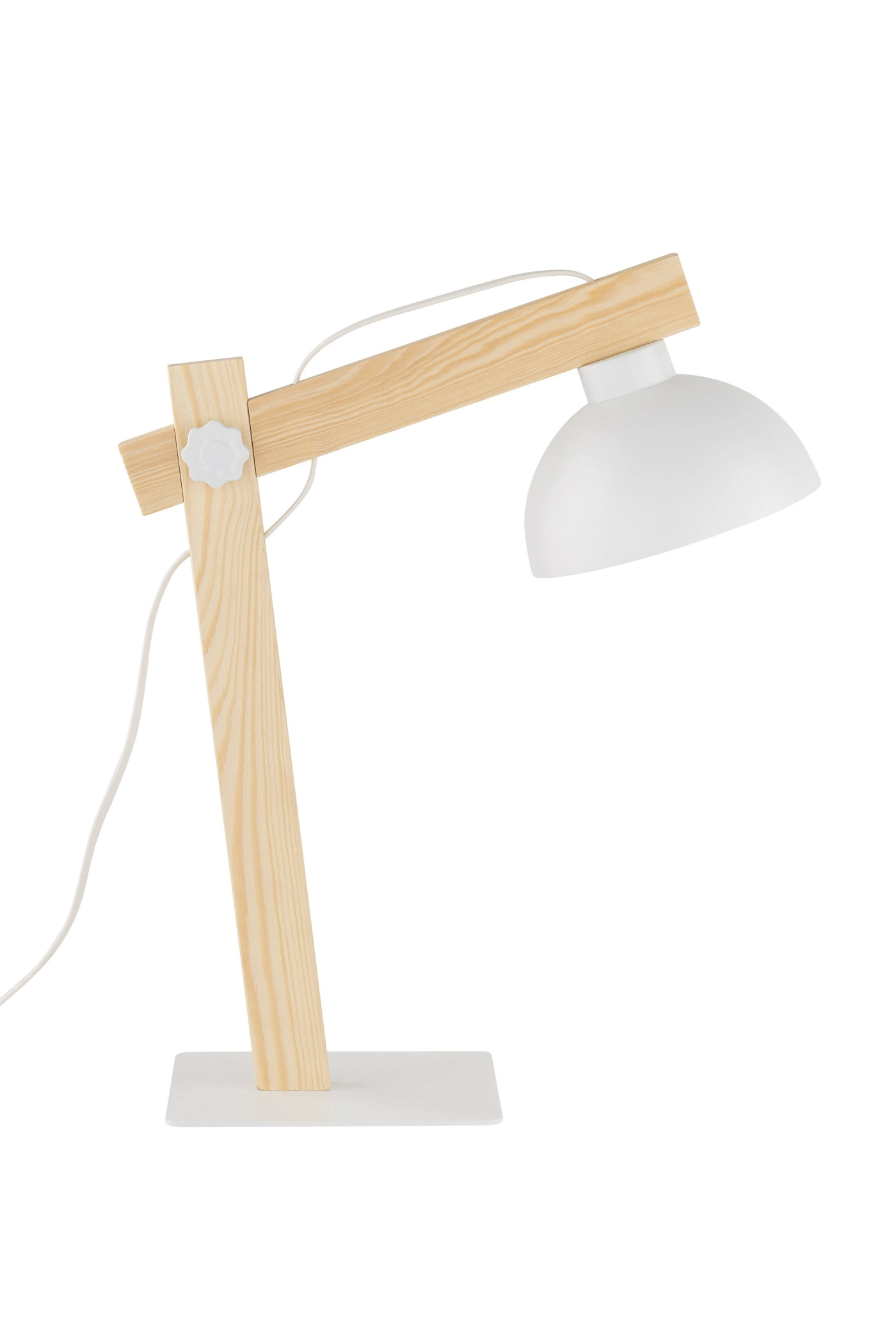  
                        
                        Настільна лампа TK LIGHTING (Польща) 57202    
                         у стилі Скандинавський, Кантрі.  
                        Тип джерела світла: світлодіодна лампа, змінна.                                                 Кольори плафонів і підвісок: Білий.                         Матеріал: Метал.                          фото 3