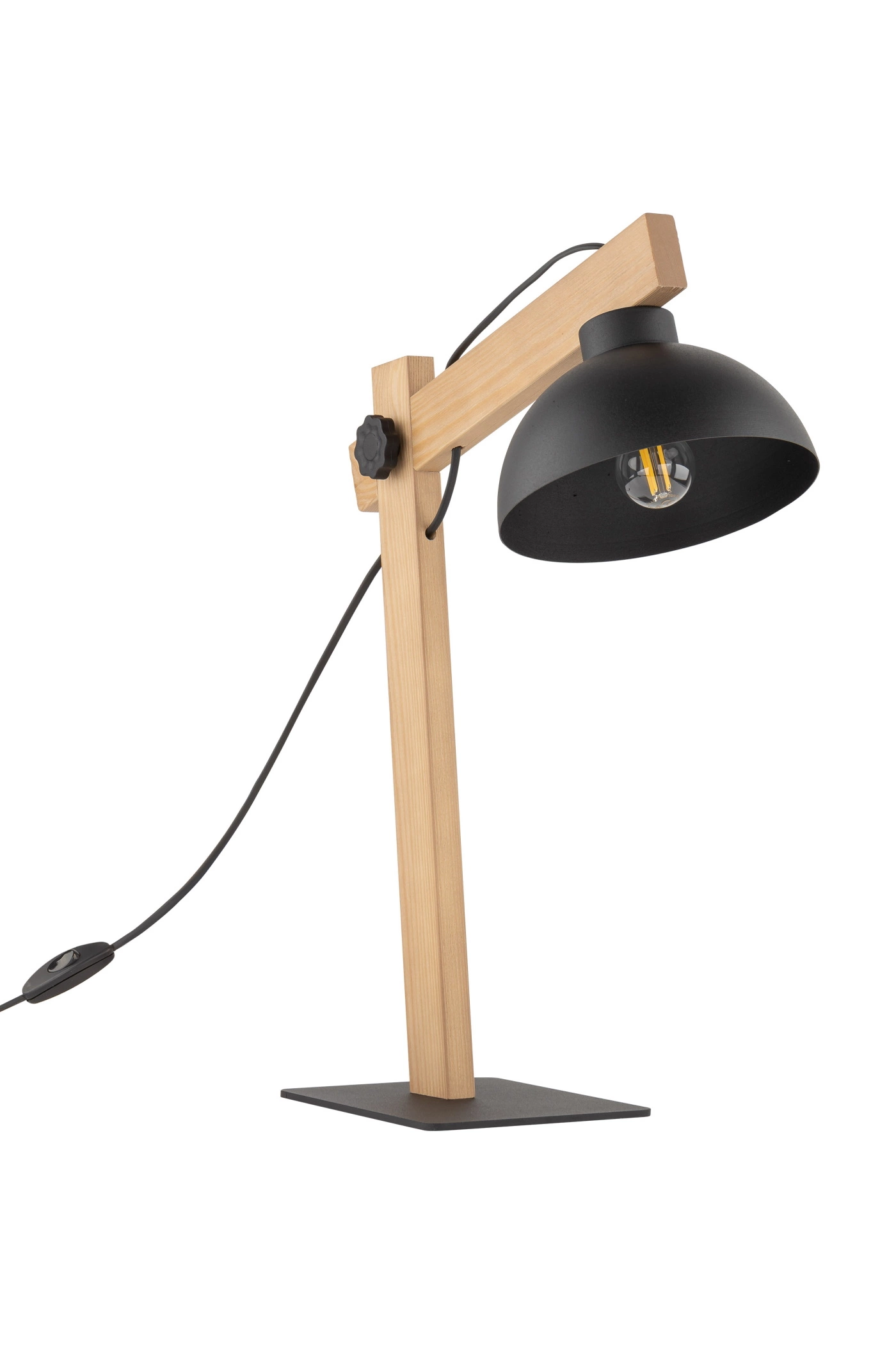   
                        
                        Настільна лампа TK LIGHTING (Польща) 57203    
                         у стилі Скандинавський, Кантрі.  
                        Тип джерела світла: світлодіодна лампа, змінна.                                                 Кольори плафонів і підвісок: Чорний.                         Матеріал: Метал.                          фото 3