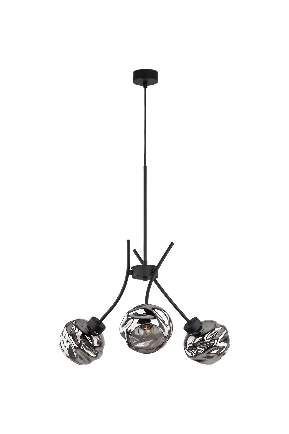   
                        
                        Люстра TK LIGHTING (Польща) 57309    
                         у стилі Хай-тек.  
                        Тип джерела світла: світлодіодна лампа, змінна.                         Форма: Коло.                         Кольори плафонів і підвісок: Сірий.                         Матеріал: Скло.                          фото 4