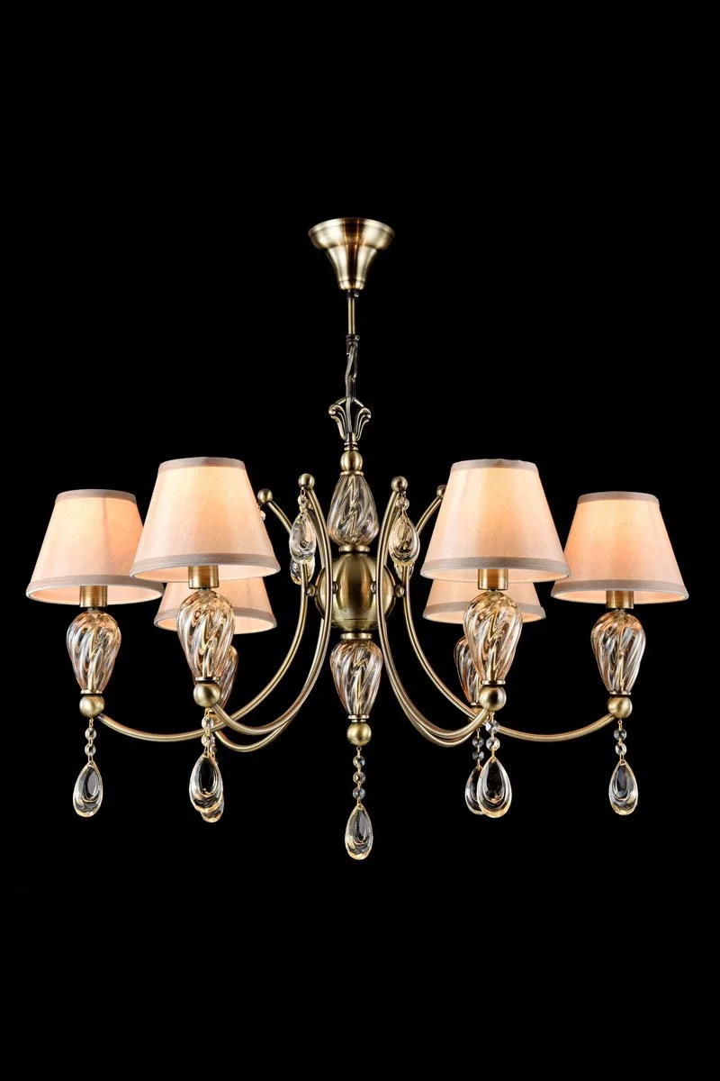   
                        
                        Люстра VASMAR (Украина) 57316    
                         В стиле Классика.  
                        Тип источника света: светодиодная лампа, сменная.                         Форма: Круг.                         Цвета плафонов и подвесок: Бежевый.                         Материал: Ткань, Стекло.                          фото 2