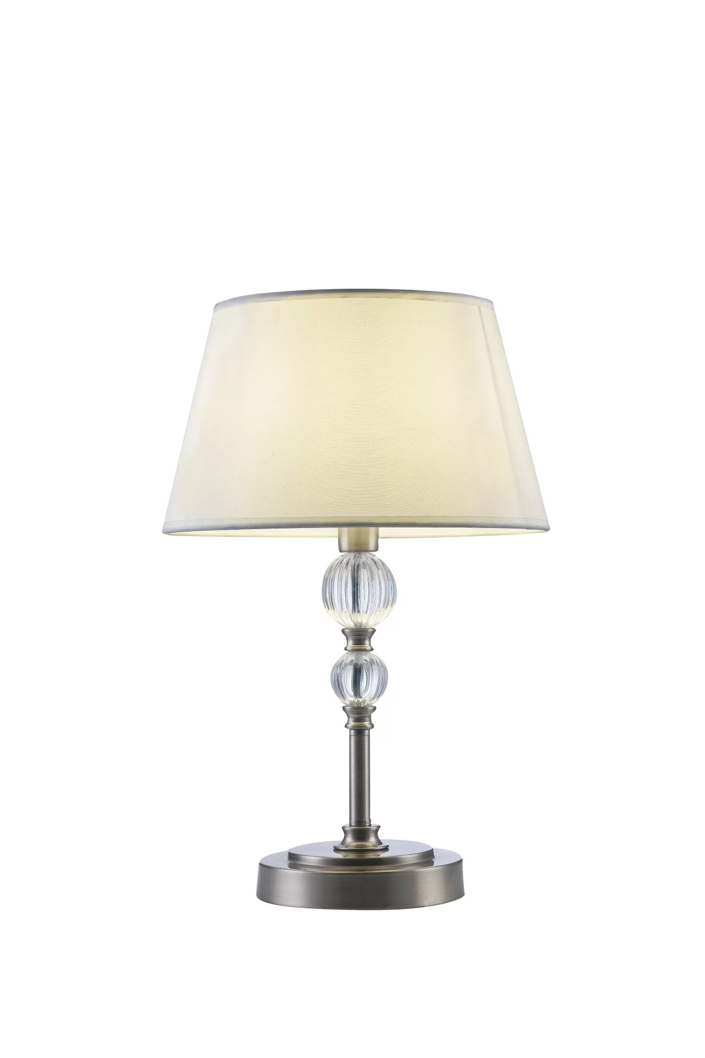  
                        
                        Настільна лампа VASMAR (Україна) 57344    
                         у стилі Модерн.  
                        Тип джерела світла: світлодіодна лампа, змінна.                                                 Кольори плафонів і підвісок: Білий, Прозорий.                         Матеріал: Тканина, Пластик, Скло.                          фото 1