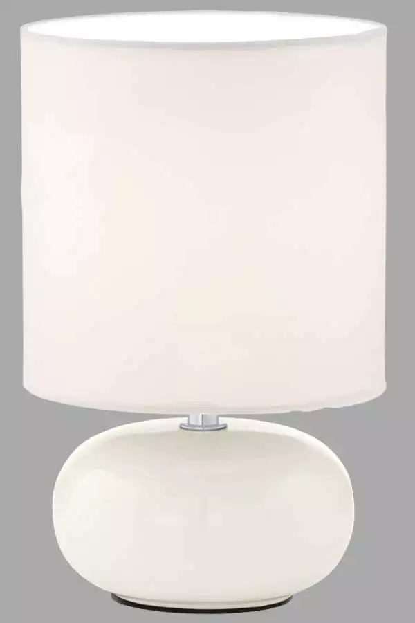   
                        
                        Настольная лампа EGLO (Австрия) 58049    
                         в стиле Модерн, Скандинавский.  
                        Тип источника света: светодиодная лампа, сменная.                                                 Цвета плафонов и подвесок: Белый.                         Материал: Ткань.                          фото 1