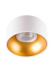   
                        
                        Точковий світильник KANLUX (Польща) 58120    
                         у стилі Лофт.  
                        Тип джерела світла: світлодіодна лампа, змінна.                         Форма: Циліндр.                         Кольори плафонів і підвісок: Білий, Золото.                         Матеріал: Алюміній.                          фото 1