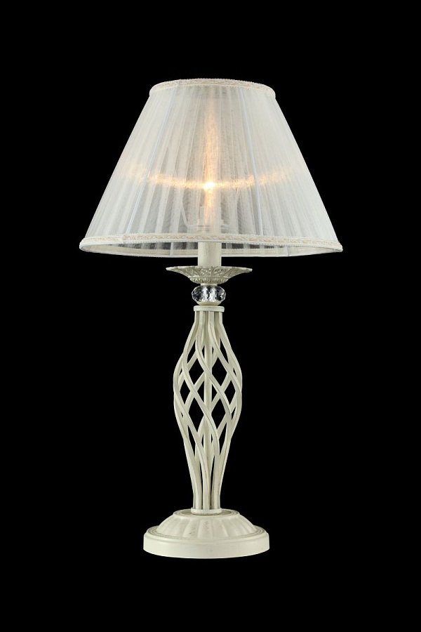   
                        Настільна лампа MAYTONI (Німеччина) 58476    
                         у стилі класика, прованс.  
                        Тип джерела світла: cвітлодіодні led, енергозберігаючі, розжарювання.                                                 Кольори плафонів і підвісок: білий.                         Матеріал: тканина.                          фото 3