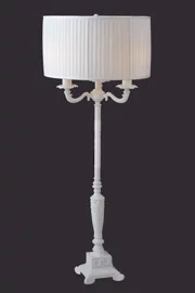   
                        
                        Торшер WUNDERLICHT (Германия) 58875    
                         в стиле Прованс.  
                        Тип источника света: светодиодная лампа, сменная.                                                 Цвета плафонов и подвесок: Белый.                         Материал: Ткань.                          фото 1