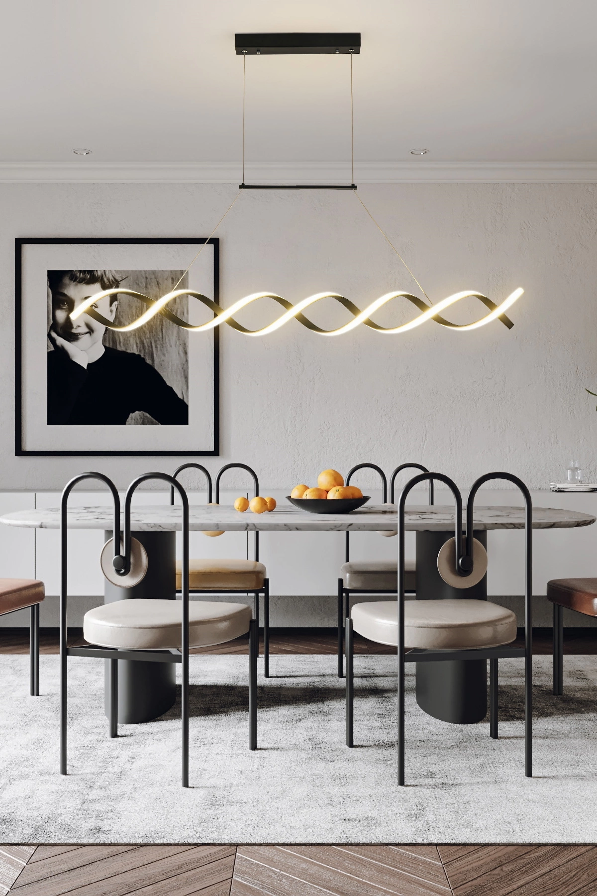   
                        
                        Люстра LAGUNA LIGHTING (Україна) 59476    
                         У стилі Хай-тек, Модерн.  
                        Тип джерела світла: вбудований led-модуль, незмінний.                         Форма: Прямокутник.                         Кольори плафонів і підвісок: Чорний, Білий.                         Матеріал: Алюміній, Силікон.                          фото 3