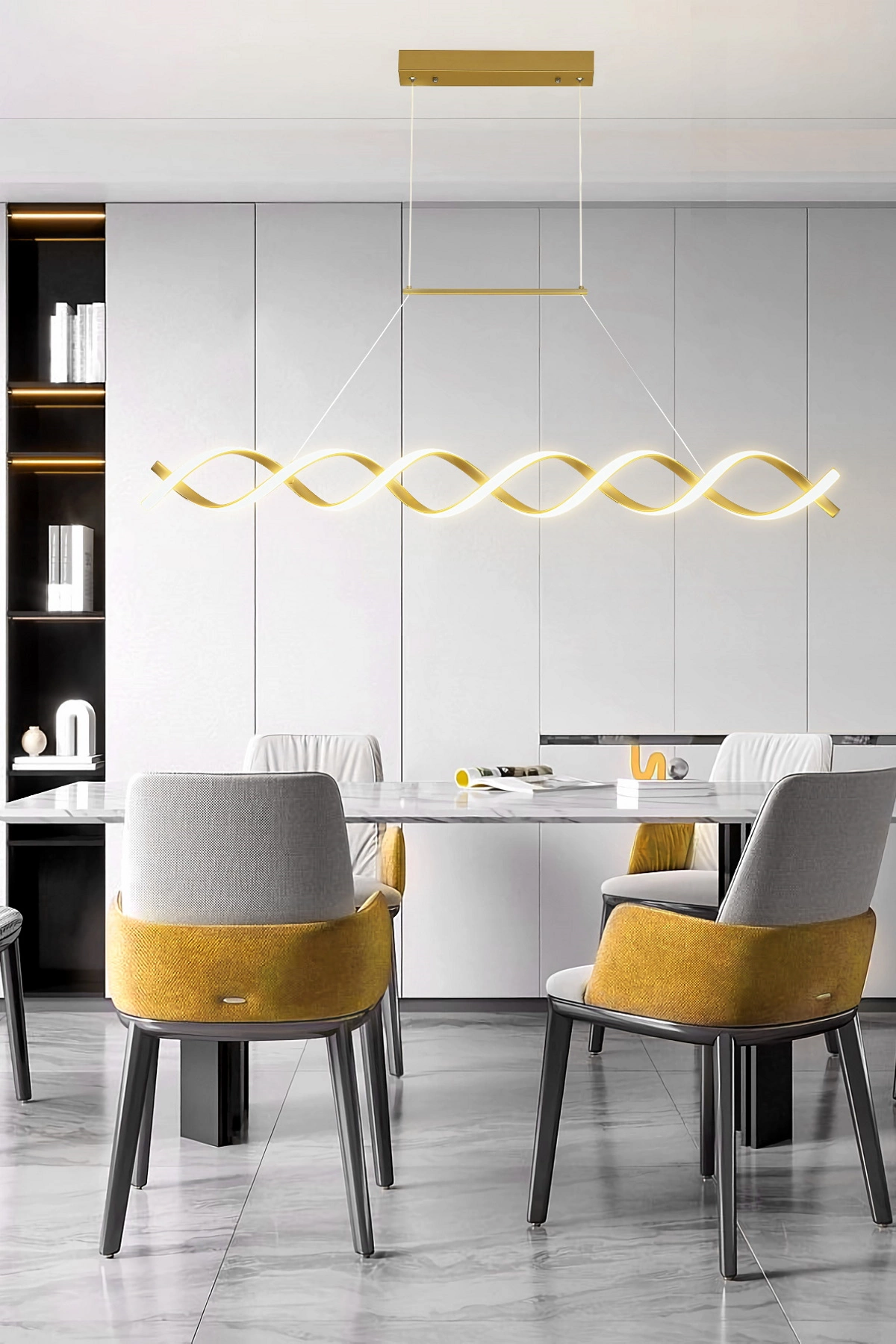  
                        
                        Люстра LAGUNA LIGHTING (Україна) 59477    
                         У стилі Хай-тек, Лофт.  
                        Тип джерела світла: вбудований led-модуль, незмінний.                         Форма: Прямокутник.                         Кольори плафонів і підвісок: Золото, Білий.                         Матеріал: Алюміній, Силікон.                          фото 3