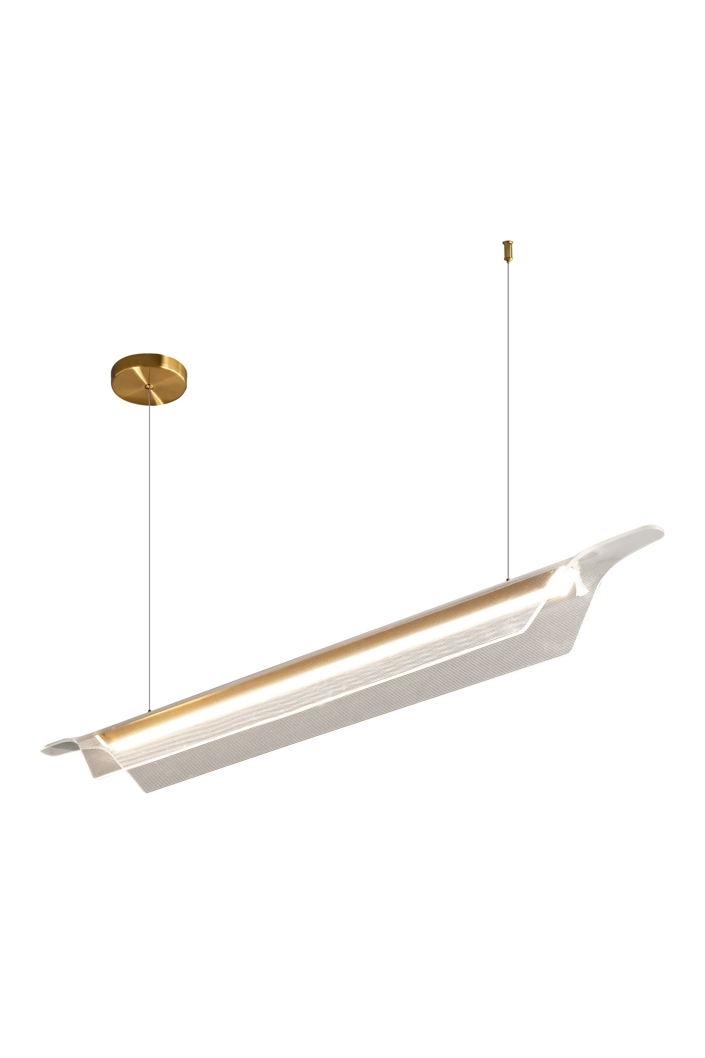   
                        
                        Люстра LAGUNA LIGHTING (Украина) 59549    
                         в стиле Модерн.  
                        Тип источника света: встроенный led-модуль, несъемный.                         Форма: Прямоугольник.                         Цвета плафонов и подвесок: Прозрачный, Золото.                         Материал: Акрил, Металл.                          фото 1