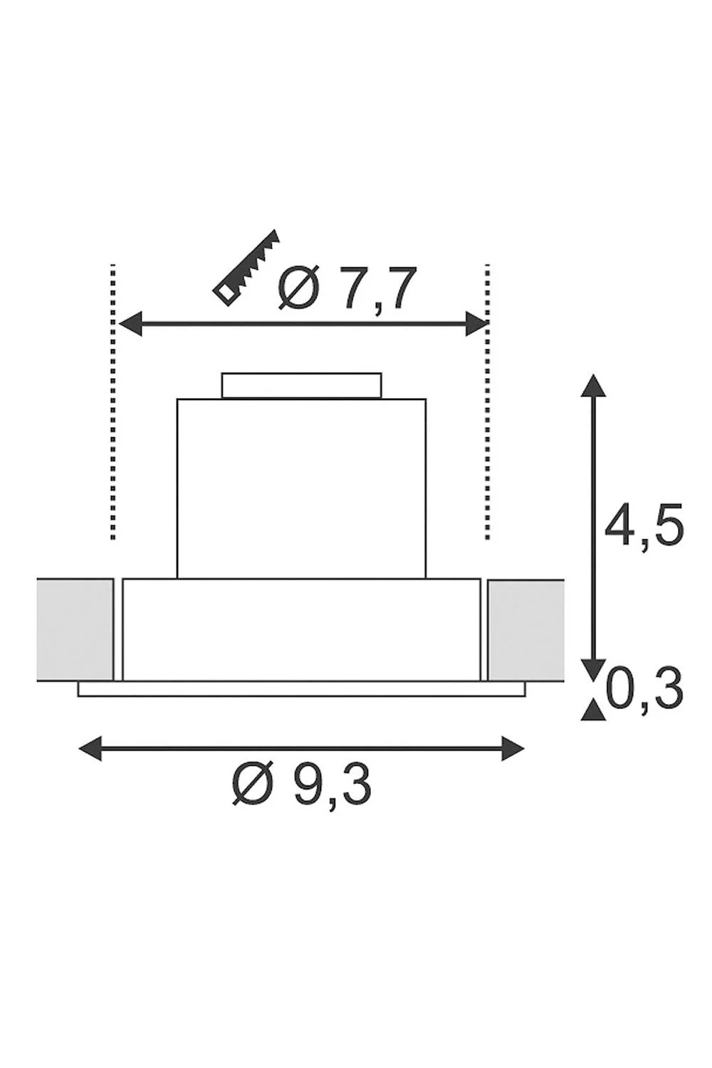   
                        Точковий світильник SLV (Німеччина) 63915    
                         у стилі хай-тек.  
                        Тип джерела світла: вбудовані світлодіоди led.                         Форма: коло.                                                                          фото 3