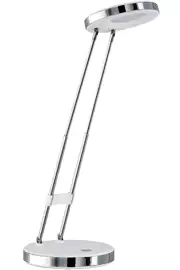   
                        
                        Настольная лампа EGLO (Австрия) 64165    
                         в стиле Хай-тек.  
                        Тип источника света: встроенный led-модуль, несъемный.                                                 Цвета плафонов и подвесок: Белый, Серый.                         Материал: Сталь, Пластик.                          фото 1