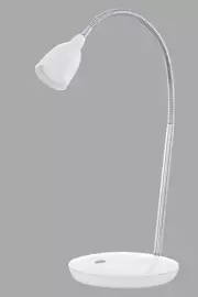   
                        
                        Настольная лампа EGLO (Австрия) 64166    
                         в стиле Модерн.  
                        Тип источника света: встроенный led-модуль, несъемный.                                                 Цвета плафонов и подвесок: Белый.                         Материал: Металл, Пластик.                          фото 1