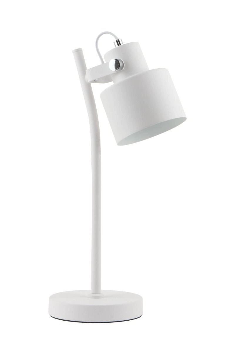   
                        
                        Настольная лампа ZUMALINE (Польша) 64835    
                         в стиле Хай-тек.  
                        Тип источника света: светодиодная лампа, сменная.                                                 Цвета плафонов и подвесок: Белый.                         Материал: Металл.                          фото 1