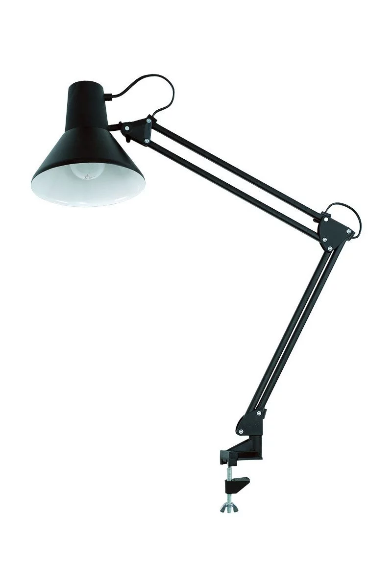   
                        Настільна лампа NOWODVORSKI (Польща) 65977    
                         у стилі Модерн.  
                        Тип джерела світла: світлодіодна лампа, змінна.                                                 Кольори плафонів і підвісок: Чорний, Білий.                         Матеріал: Сталь.                          фото 1