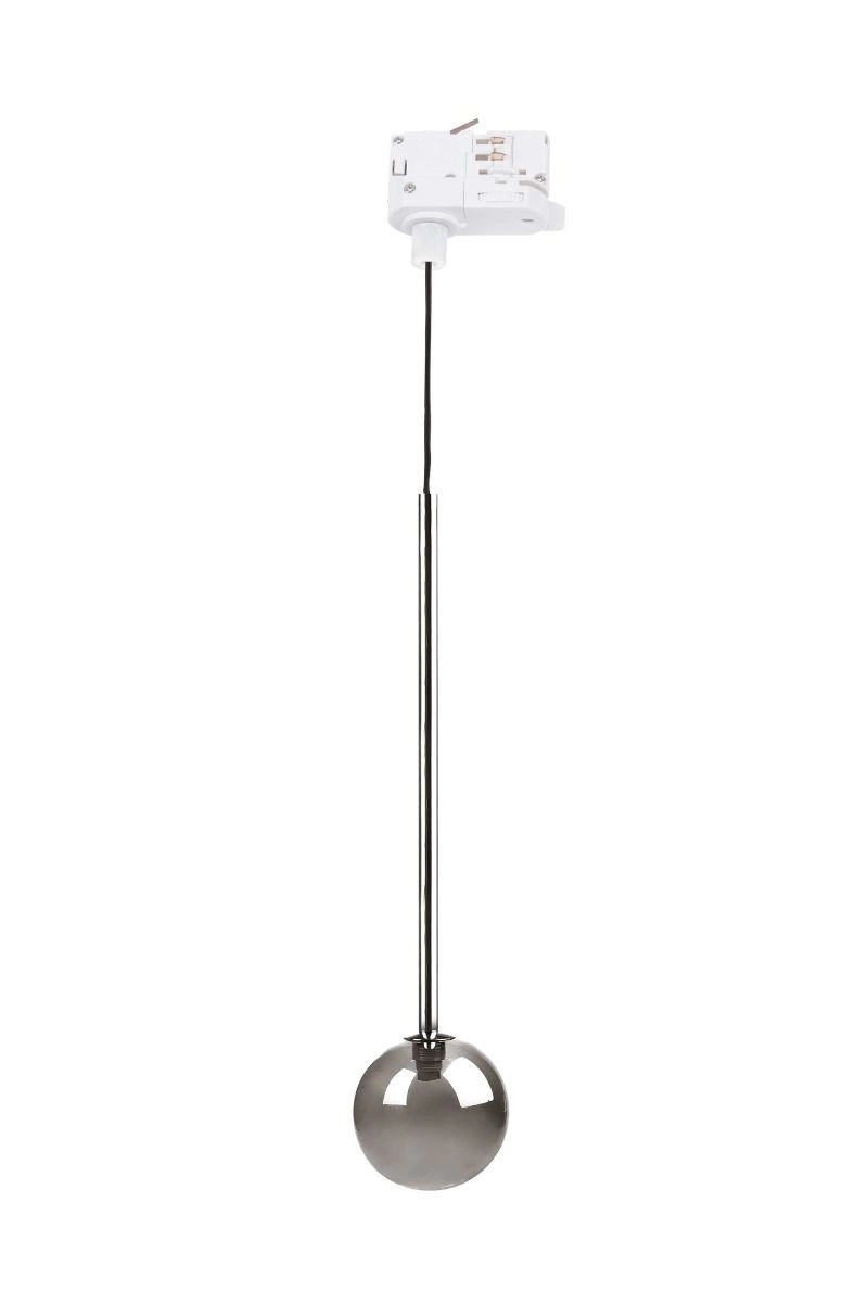   
                        
                        Трековый светильник ZUMALINE (Польша) 67287    
                         в стиле Хай-тек.  
                        Тип источника света: светодиодная лампа, сменная.                                                 Цвета плафонов и подвесок: Серый.                         Материал: Стекло, Металл.                          фото 1