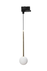   
                        
                        Трековый светильник ZUMALINE (Польша) 67309    
                         в стиле Модерн.  
                        Тип источника света: светодиодная лампа, сменная.                                                 Цвета плафонов и подвесок: Белый, Золото.                         Материал: Стекло, Металл.                          фото 1