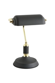   
                        
                        Настільна лампа ZUMALINE (Польща) 70025    
                         у стилі Класика.  
                        Тип джерела світла: світлодіодна лампа, змінна.                                                 Кольори плафонів і підвісок: Чорний.                         Матеріал: Метал.                          фото 1
