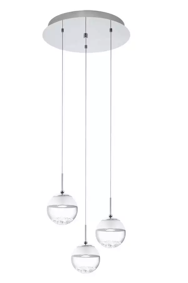   
                        Люстра EGLO (Австрія) 72108    
                         у стилі модерн, хай-тек.  
                        Тип джерела світла: вбудовані світлодіоди led.                         Форма: коло.                         Кольори плафонів і підвісок: прозорий.                         Матеріал: скло, кришталь.                          фото 1