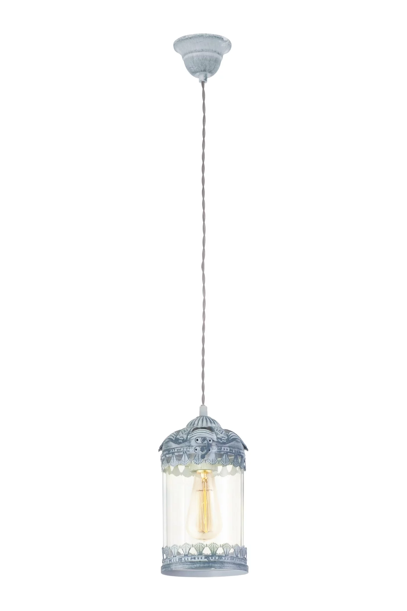   
                        Люстра EGLO (Австрія) 74480    
                         у стилі Прованс.  
                        Тип джерела світла: світлодіодна лампа, змінна.                         Форма: Коло.                         Кольори плафонів і підвісок: Прозорий.                         Матеріал: Скло.                          фото 1