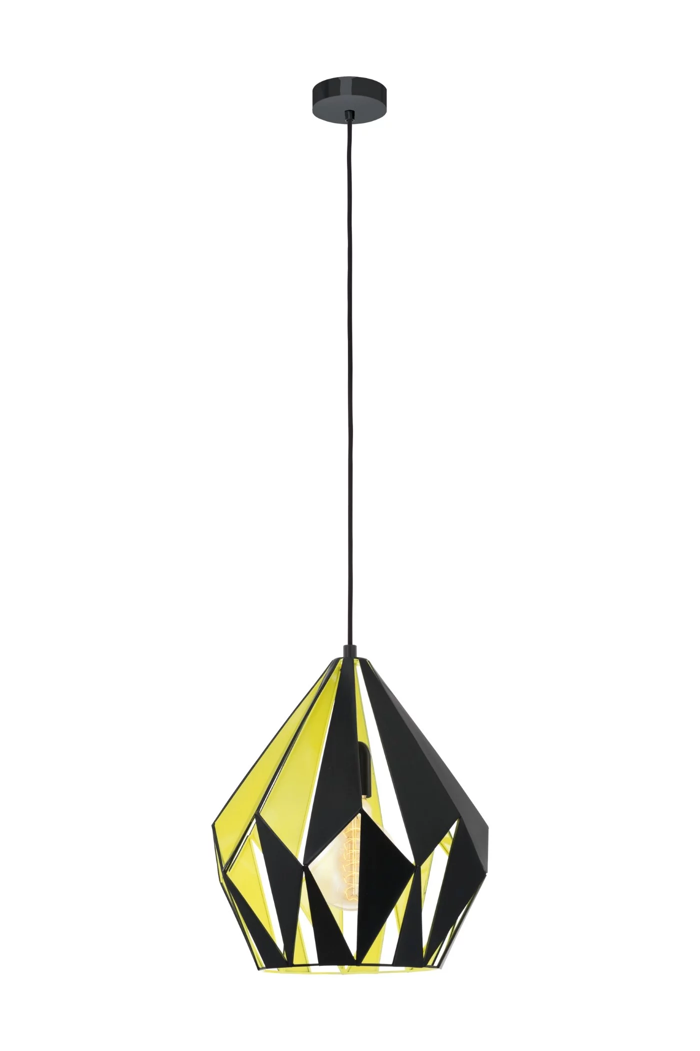   
                        
                        Люстра EGLO (Австрія) 74544    
                         у стилі Лофт.  
                        Тип джерела світла: світлодіодна лампа, змінна.                         Форма: Коло.                         Кольори плафонів і підвісок: Чорний, Жовтий.                         Матеріал: Сталь.                          фото 1