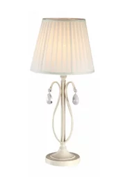   
                        Настільна лампа MAYTONI (Німеччина) 74631    
                         у стилі Класика.  
                        Тип джерела світла: світлодіодна лампа, змінна.                                                 Кольори плафонів і підвісок: Білий, Прозорий.                         Матеріал: Тканина, Кришталь.                          фото 1
