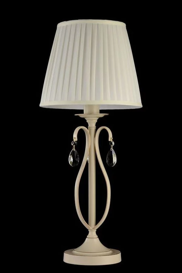   
                        Настільна лампа MAYTONI (Німеччина) 74631    
                         у стилі Класика.  
                        Тип джерела світла: світлодіодна лампа, змінна.                                                 Кольори плафонів і підвісок: Білий, Прозорий.                         Матеріал: Тканина, Кришталь.                          фото 2