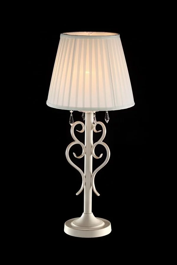   
                        
                        Настільна лампа MAYTONI (Німеччина) 74636    
                         у стилі Класика.  
                        Тип джерела світла: світлодіодна лампа, змінна.                                                 Кольори плафонів і підвісок: Білий, Прозорий.                         Матеріал: Тканина, Кришталь.                          фото 5