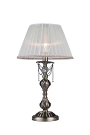   
                        
                        Настільна лампа MAYTONI (Німеччина) 74637    
                         у стилі Класика.  
                        Тип джерела світла: світлодіодна лампа, змінна.                                                 Кольори плафонів і підвісок: Білий, Прозорий.                         Матеріал: Тканина, Кришталь.                          фото 1