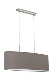   
                        Люстра EGLO (Австрія) 75073    
                         у стилі модерн.  
                        Тип джерела світла: cвітлодіодні led, енергозберігаючі, розжарювання.                         Форма: овал.                         Кольори плафонів і підвісок: коричневий.                         Матеріал: тканина.                          фото 1