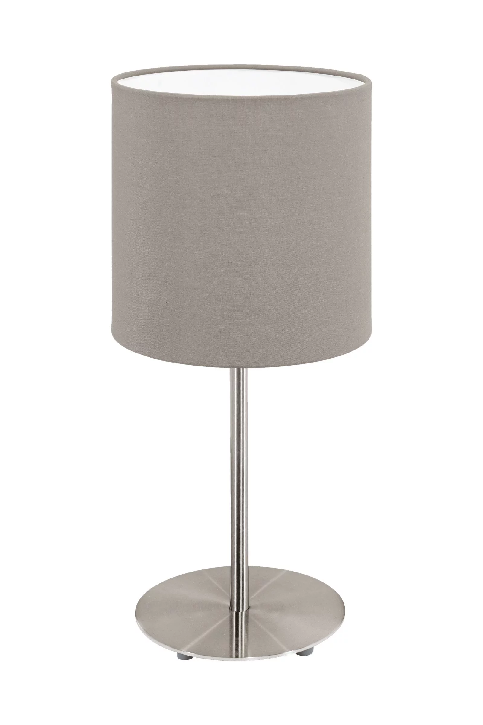   
                        
                        Настольная лампа EGLO (Австрия) 75083    
                         в стиле Модерн.  
                        Тип источника света: светодиодная лампа, сменная.                                                 Цвета плафонов и подвесок: Серый, Коричневый.                         Материал: Ткань.                          фото 1