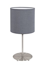   
                        Настільна лампа EGLO (Австрія) 75084    
                         у стилі модерн.  
                        Тип джерела світла: cвітлодіодні led, енергозберігаючі, розжарювання.                                                 Кольори плафонів і підвісок: сірий.                         Матеріал: тканина.                          фото 1