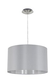   
                        Люстра EGLO (Австрія) 75088    
                         у стилі модерн.  
                        Тип джерела світла: cвітлодіодні led, енергозберігаючі, розжарювання.                         Форма: коло.                         Кольори плафонів і підвісок: сірий, срібло.                         Матеріал: тканина.                          фото 1