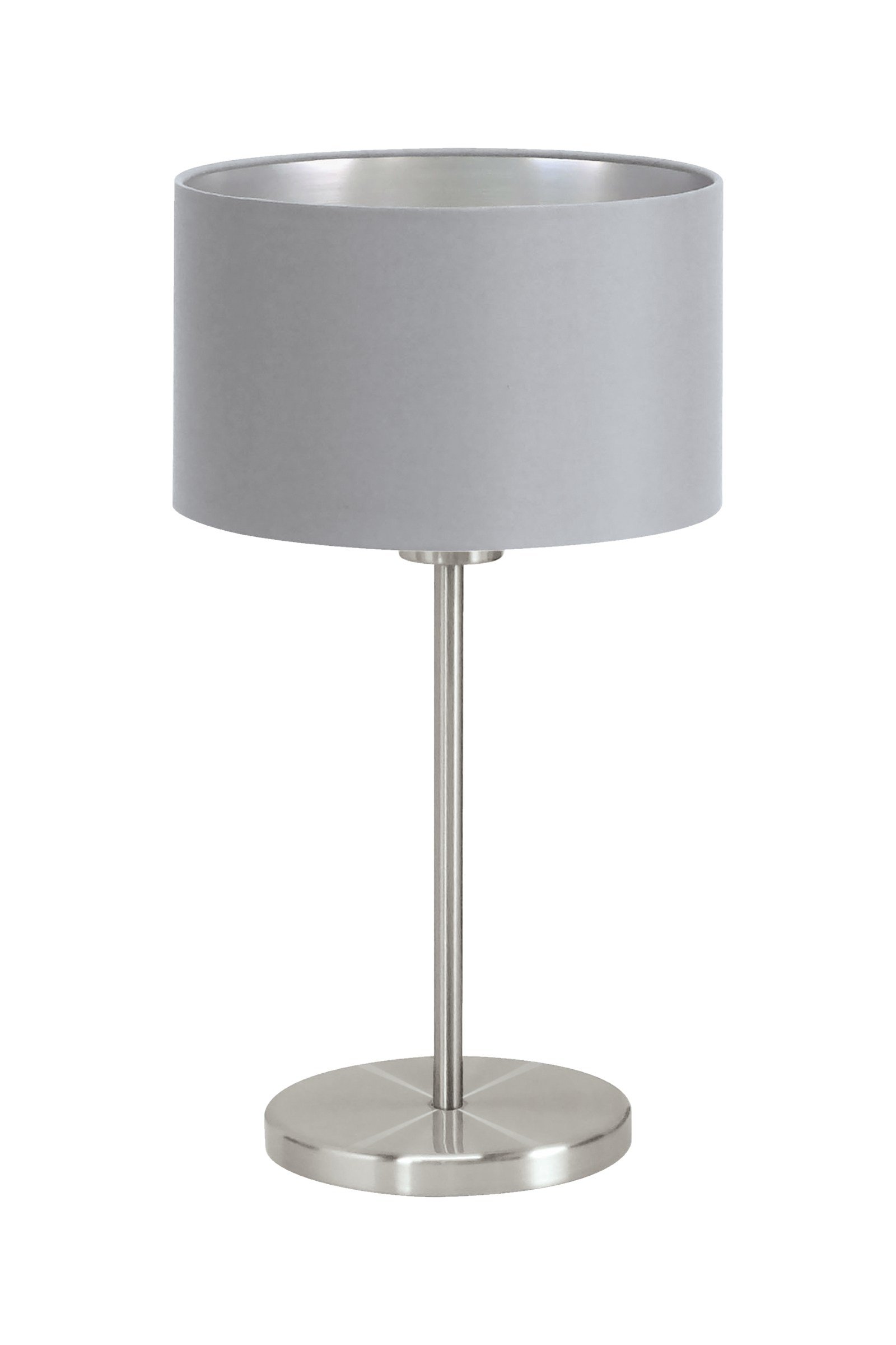   
                        Настільна лампа EGLO (Австрія) 75113    
                         у стилі модерн.  
                        Тип джерела світла: cвітлодіодні led, енергозберігаючі, розжарювання.                                                 Кольори плафонів і підвісок: сірий, срібло.                         Матеріал: тканина.                          фото 1