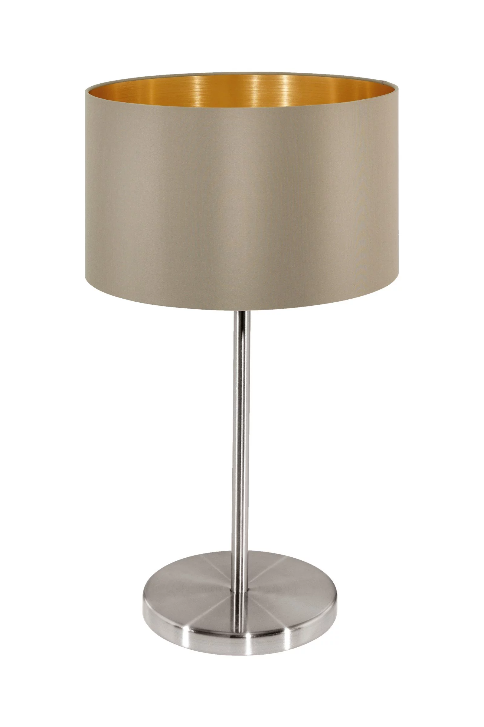   
                        
                        Настольная лампа EGLO (Австрия) 75114    
                         в стиле Модерн.  
                        Тип источника света: светодиодная лампа, сменная.                                                 Цвета плафонов и подвесок: Коричневый, Серый, Золото.                         Материал: Ткань.                          фото 1