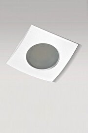   
                        Точковий світильник AZZARDO (Польща) 76057    
                         у стилі хай-тек.  
                        Тип джерела світла: cвітлодіодні led, галогенні.                         Форма: квадрат.                         Кольори плафонів і підвісок: білий.                         Матеріал: скло.                          фото 1