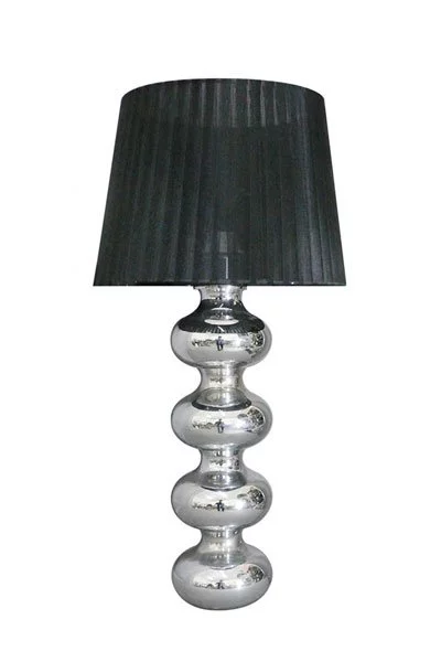   
                        Настільна лампа ZUMALINE (Польща) 78332    
                         у стилі Модерн.  
                        Тип джерела світла: світлодіодна лампа, змінна.                                                 Кольори плафонів і підвісок: Чорний.                         Матеріал: Тканина.                          фото 1