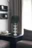   
                        Настільна лампа ZUMALINE (Польща) 78332    
                         у стилі Модерн.  
                        Тип джерела світла: світлодіодна лампа, змінна.                                                 Кольори плафонів і підвісок: Чорний.                         Матеріал: Тканина.                          фото 2
